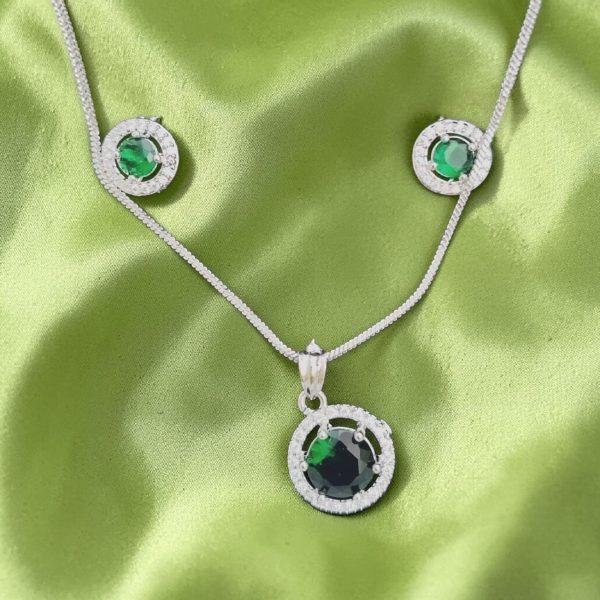 Green world pendant set