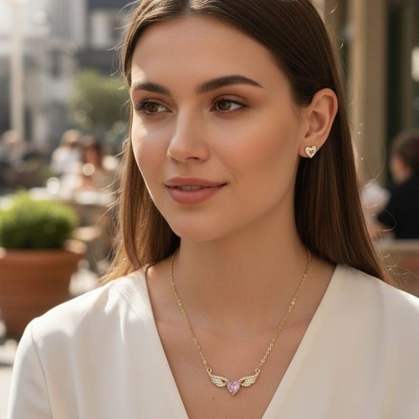 PINK HEART FLYING CHAIN