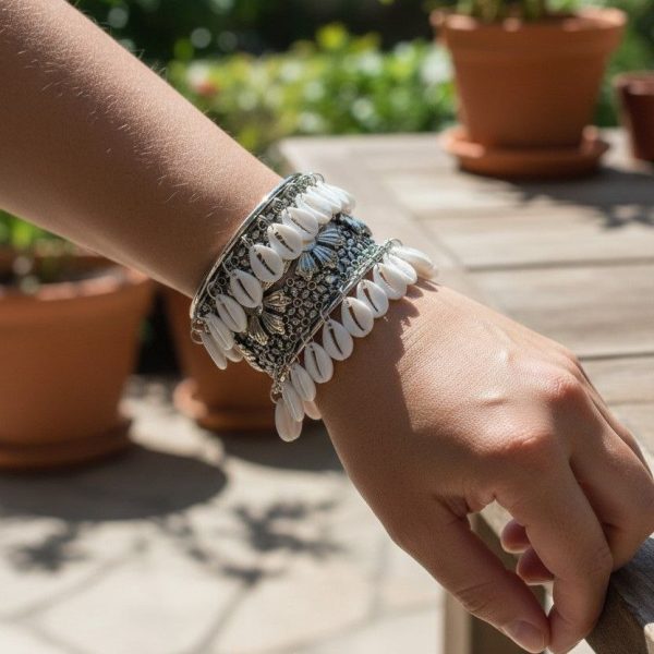WHITE SHELL BRACELET
