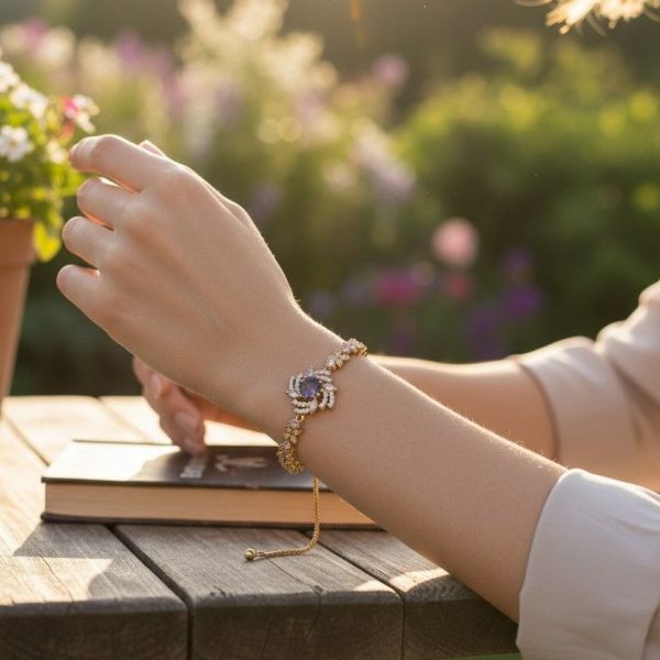 CRISS CROSS PURPLE BRACELET