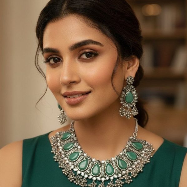 MINT GREEN oxidised necklace (Copy)